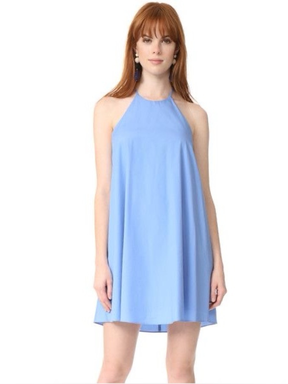 Amanda Uprichard Light Blue Halter Swing Dress